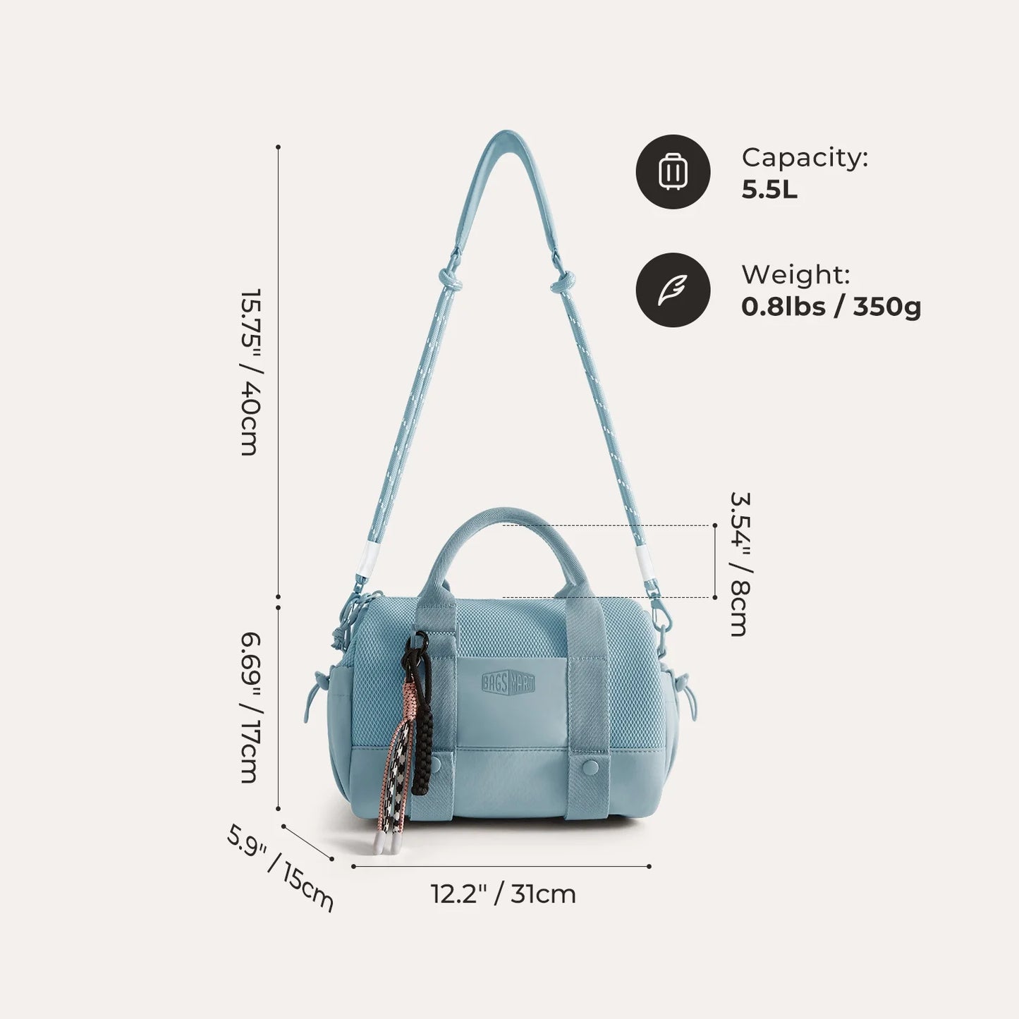 Vionsi REIKI 5,5L Mini Duffle Çanta