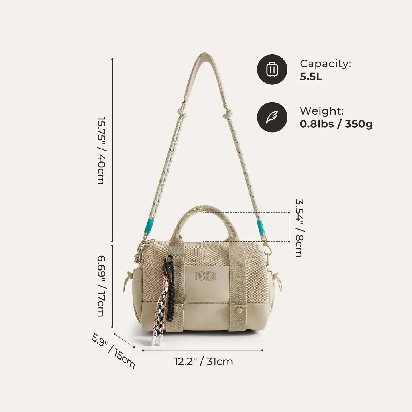 Vionsi REIKI 5,5L Mini Duffle Çanta
