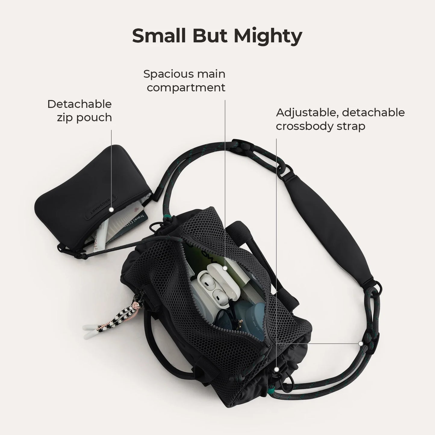 Vionsi REIKI 5.5L Fileli Mini Duffle Çanta