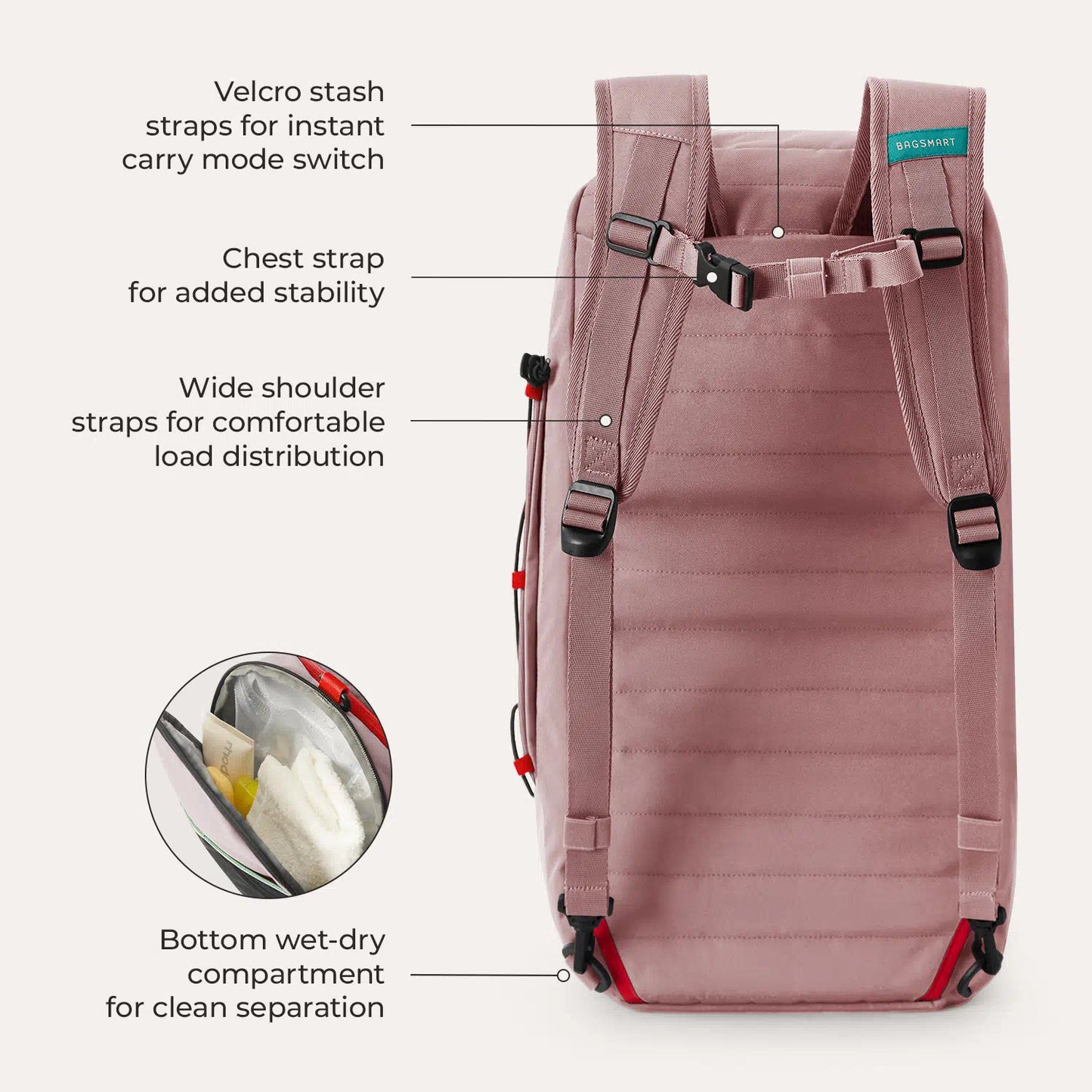 Vionsi Focus Duffle çok fonksiyonlu seyahat çantası