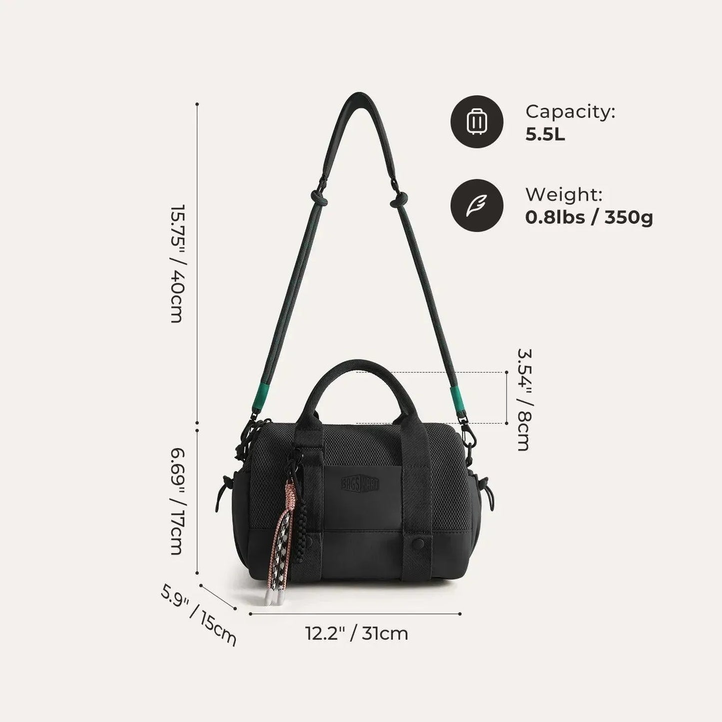 Vionsi REIKI 5,5L Mini Duffle Çanta