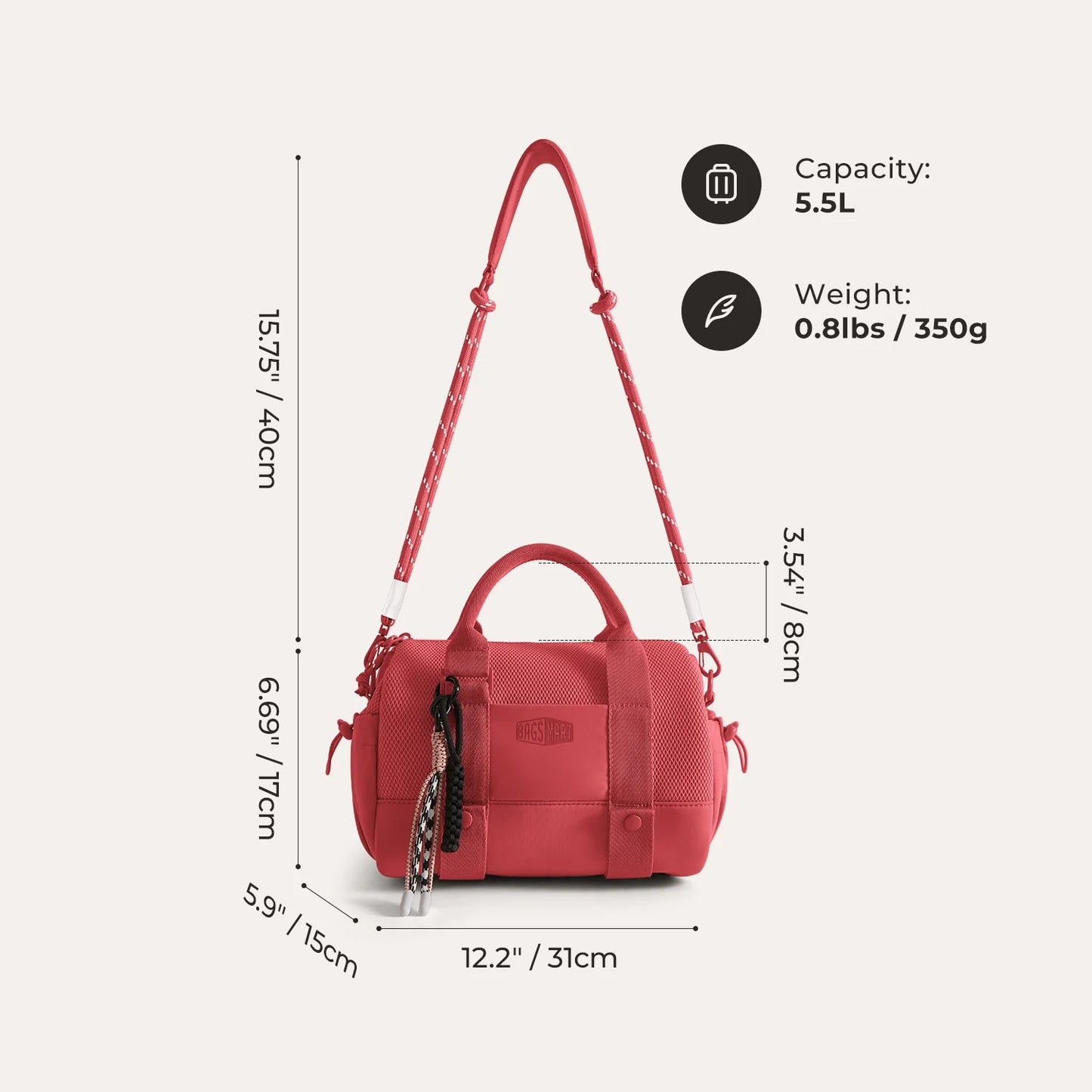 Vionsi REIKI 5,5L Mini Duffle Çanta
