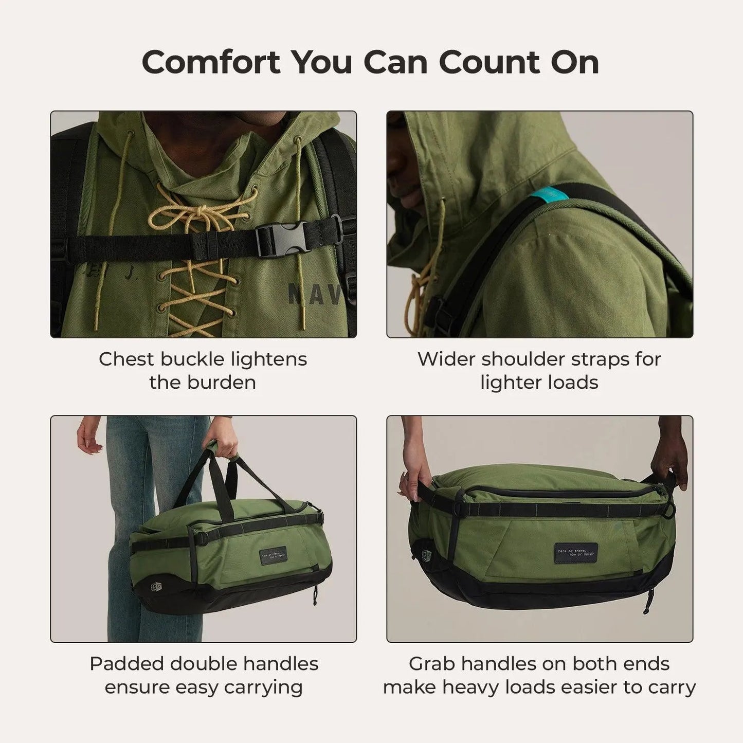 Vionsi Paz 43L Duffle Sırt Çantası