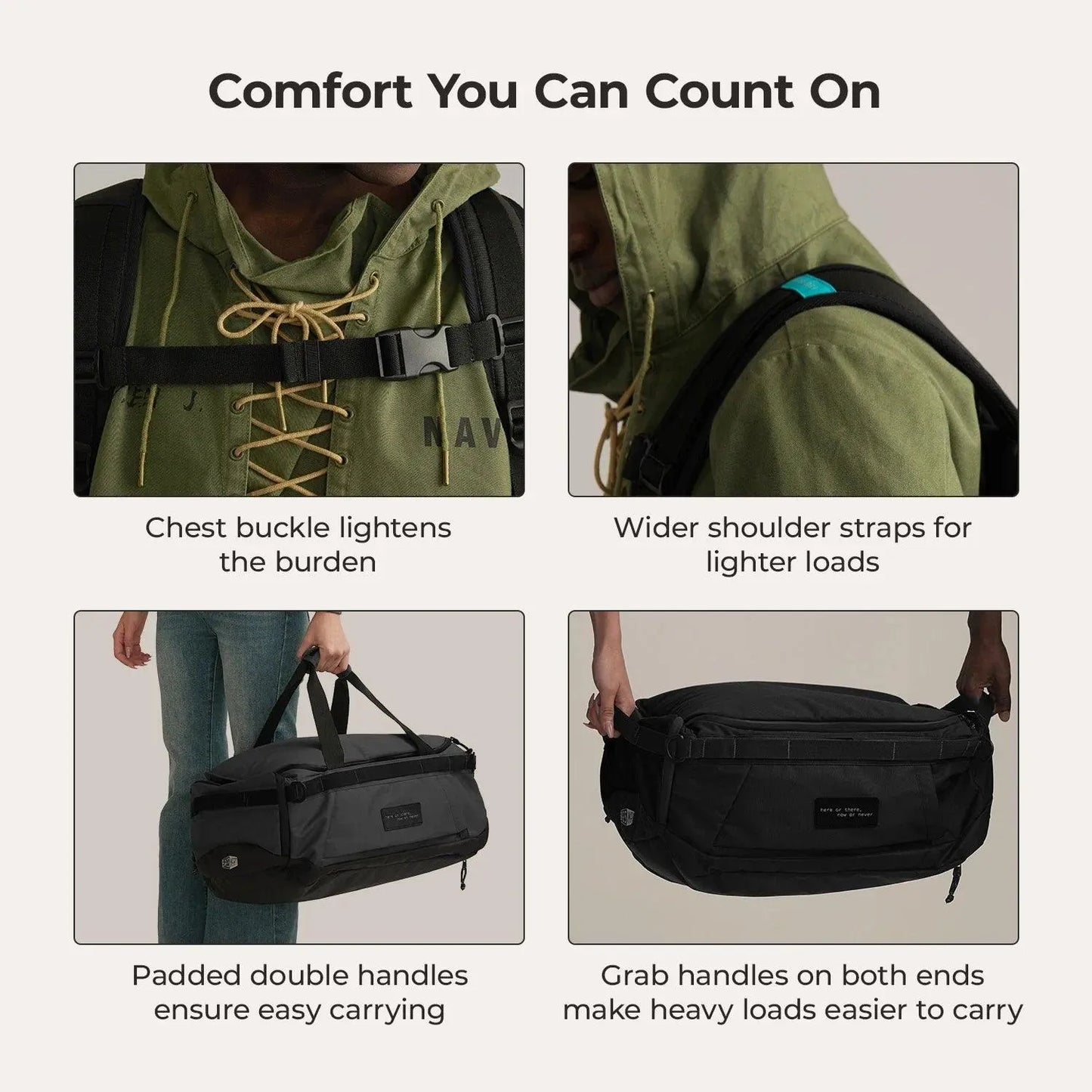 Vionsi Paz 43L Duffle Sırt Çantası