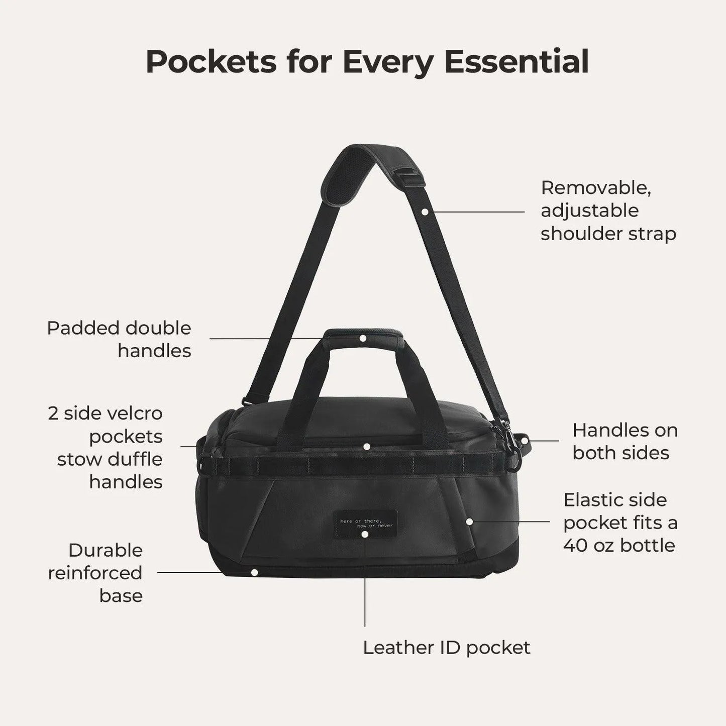 Vionsi Paz 43L Duffle Sırt Çantası
