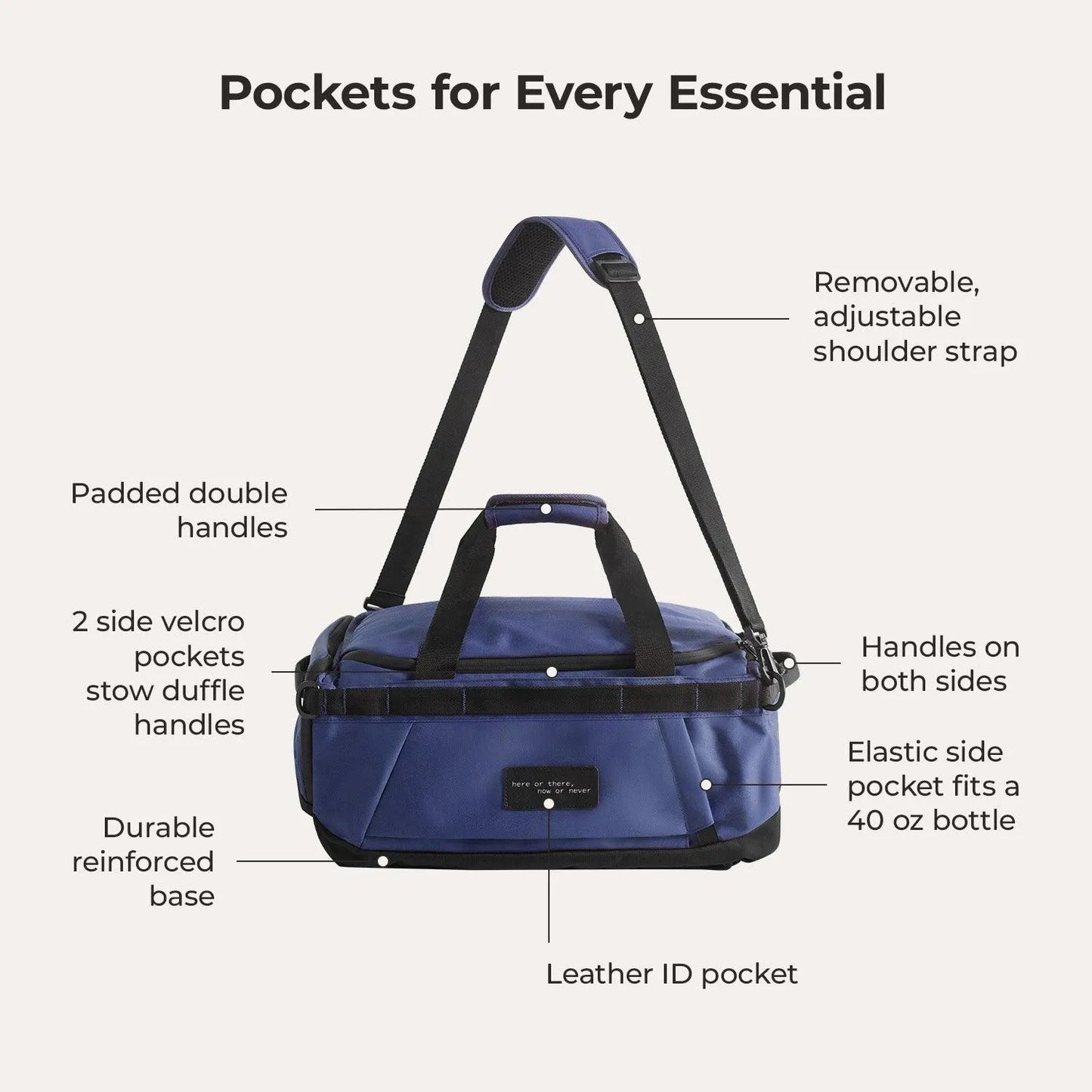 Vionsi Paz 43L Duffle Sırt Çantası