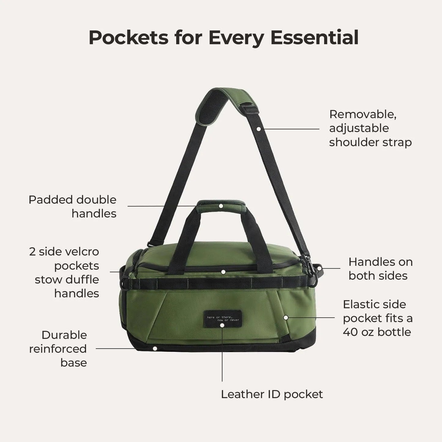 Vionsi Paz 43L Duffle Sırt Çantası