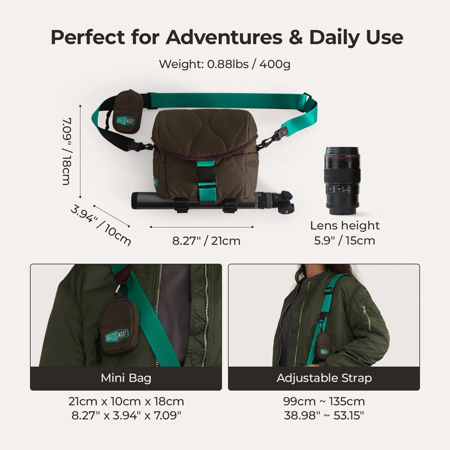 Vionsi Paz 4L Camera Sling